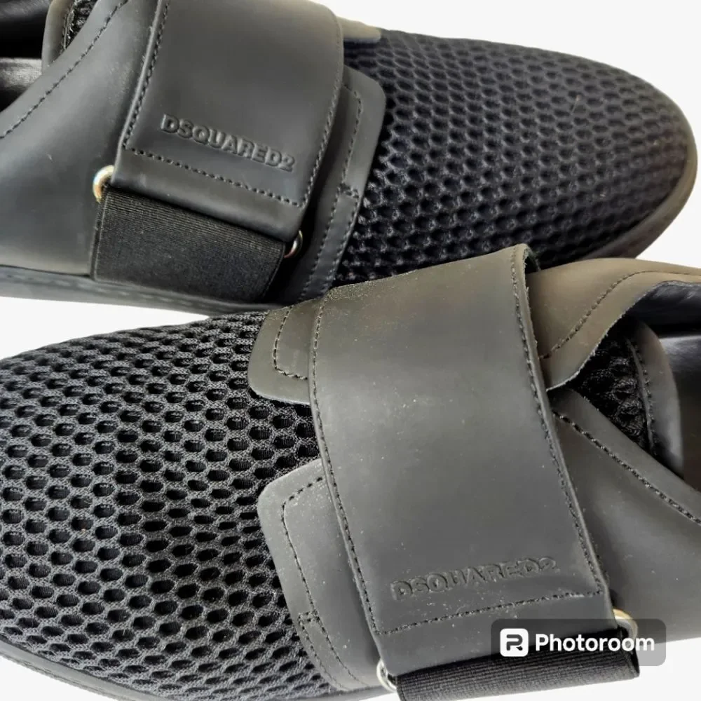 DSQUARED2 Mens No Lace Fishnet Toe Slip-on Loafer Casual Sneakers EU 41 US 8